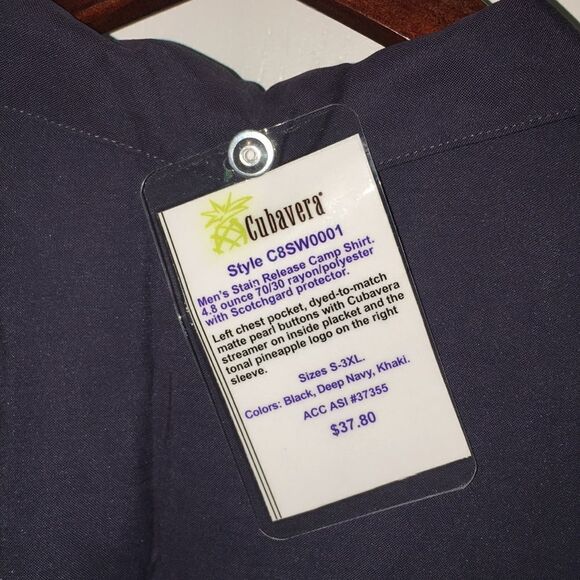 Cubavera Hawaii style Breast Cancer ribbon shirt L - Picture 5 of 5